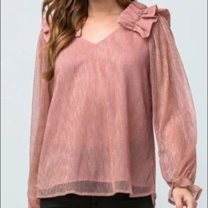 Rose and gold shimmer blouse
